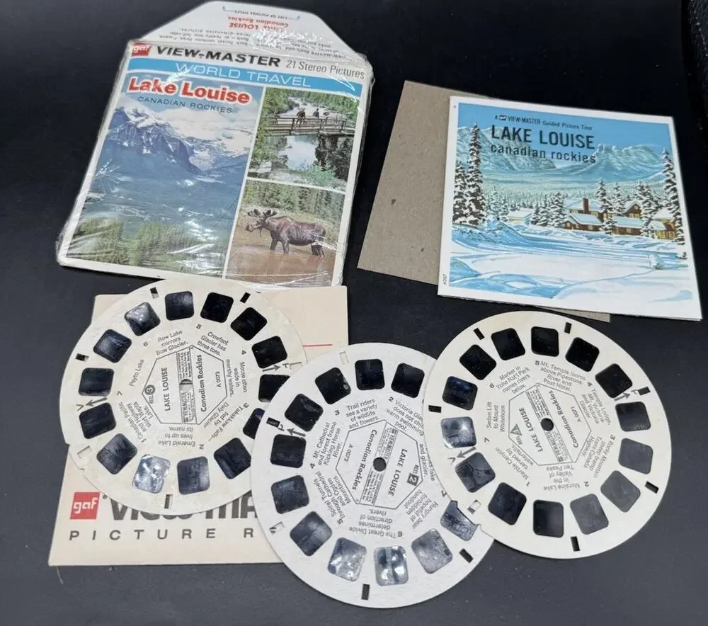 GAF View-Master #A 007 LAKE LOUISE CANADIAN ROCKIES 1970's Complete Set